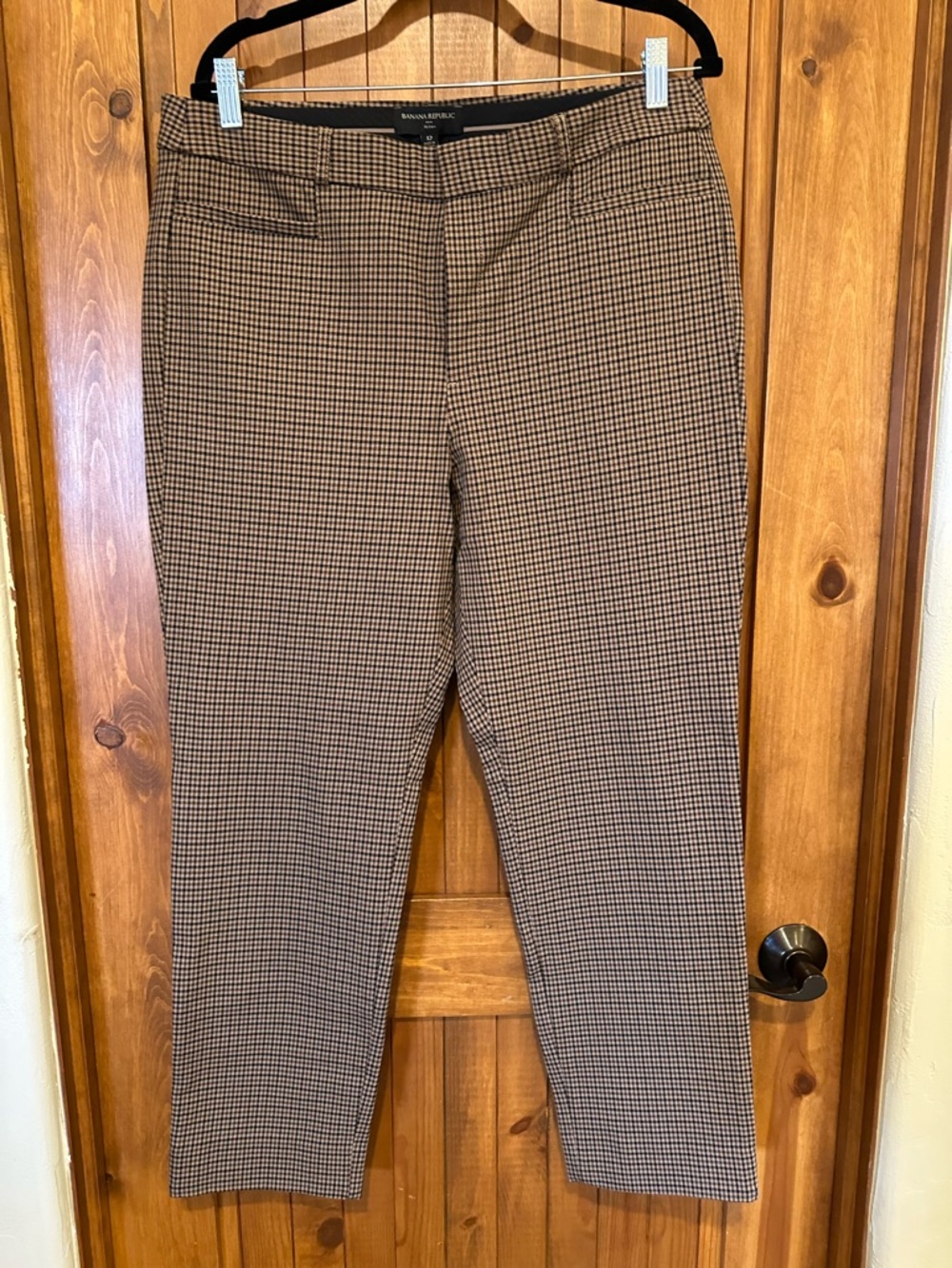 Banana Republic Women's Brown Mini Houndstooth Sloane Skinny Pants